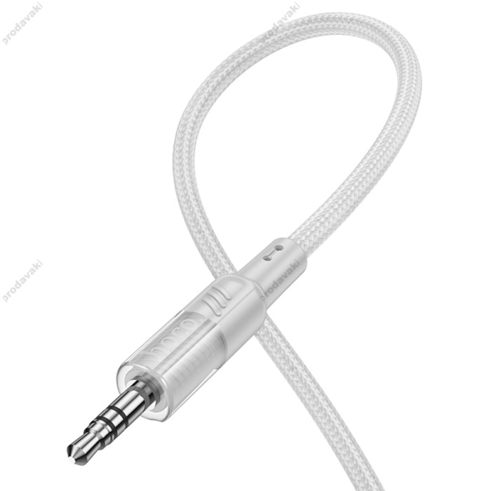 Кабель аудіоадаптер Hoco UPA27 Spirit transparent digital audio conversion cable AUX - iP Lightning Grey