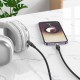 Кабель аудіоадаптер Hoco UPA27 Spirit transparent digital audio conversion cable AUX - iP Lightning Black