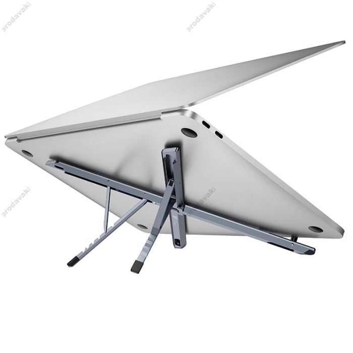 Підставка для ноутбука та MacBook Hoco HD9 Action metal folding notebook holder metal-grey