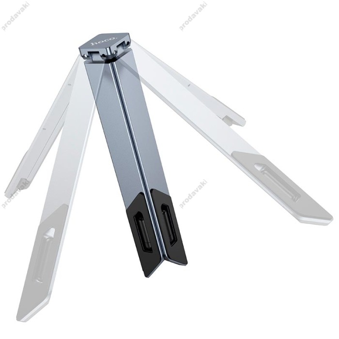 Підставка для ноутбука та MacBook Hoco HD9 Action metal folding notebook holder metal-grey