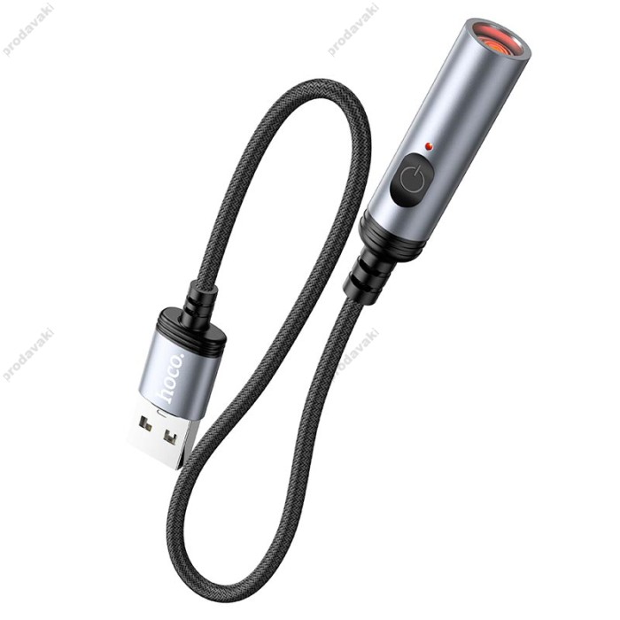Запальничка Hoco UA30 USB mini Cigarette lighter Black