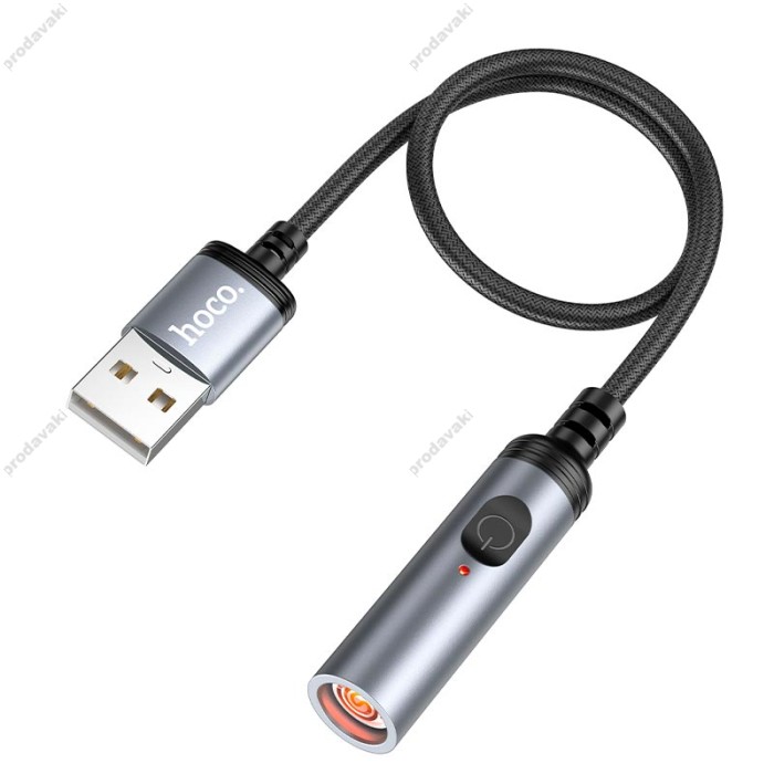 Запальничка Hoco UA30 USB mini Cigarette lighter Black