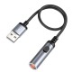 Запальничка Hoco UA30 USB mini Cigarette lighter Black