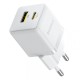 Мережевий зарядний пристрій Baseus Palm Type-C+USB 20W White P10111608213-00