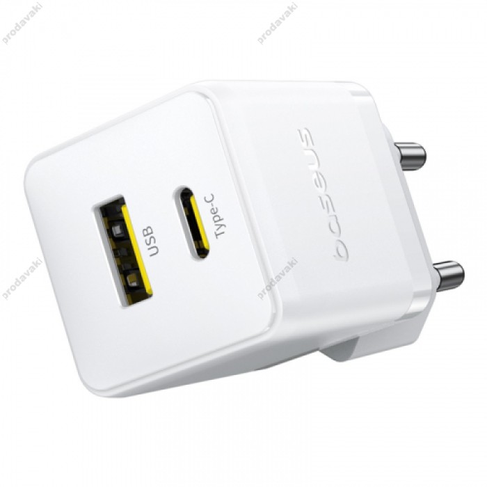 Мережевий зарядний пристрій Baseus Palm Type-C+USB 20W White P10111608213-00