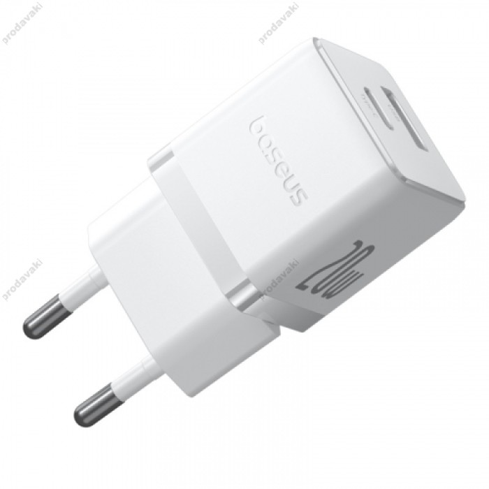 Мережевий зарядний пристрій Baseus Palm Type-C+USB 20W White P10111608213-00