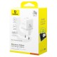 Мережевий зарядний пристрій Baseus Palm Type-C+USB 20W White P10111608213-00