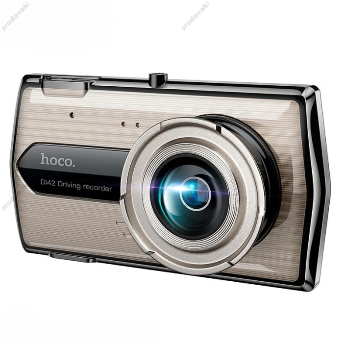 Відеореєстратор HOCO DI42 Driving recorder with rear camera + камера заднього виду 720p Metal-grey