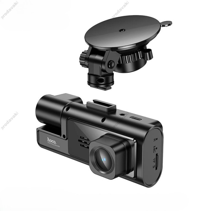 Відеореєстратор HOCO DI60 World three-screen simultaneous display 720p Wi-Fi Black