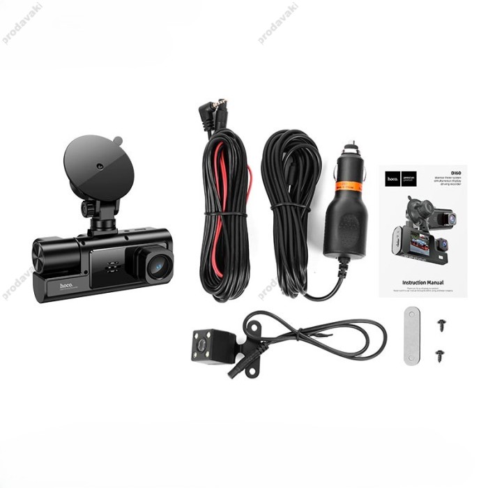 Відеореєстратор HOCO DI60 World three-screen simultaneous display 720p Wi-Fi Black