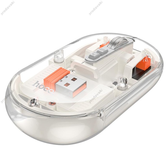 Комп'ютерна Миша Hoco GM35 General dual-mode silent wireless mouse (battery version) 2.4G+BT White