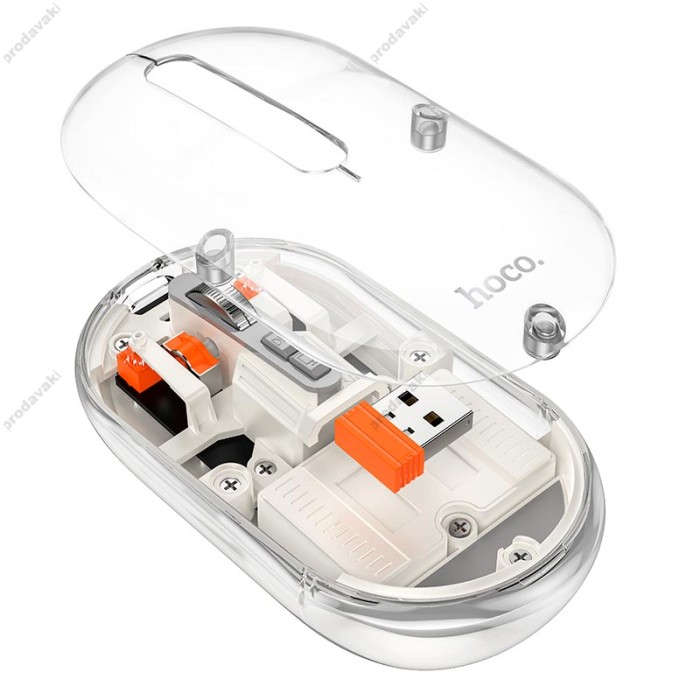 Комп'ютерна Миша Hoco GM35 General dual-mode silent wireless mouse (battery version) 2.4G+BT White