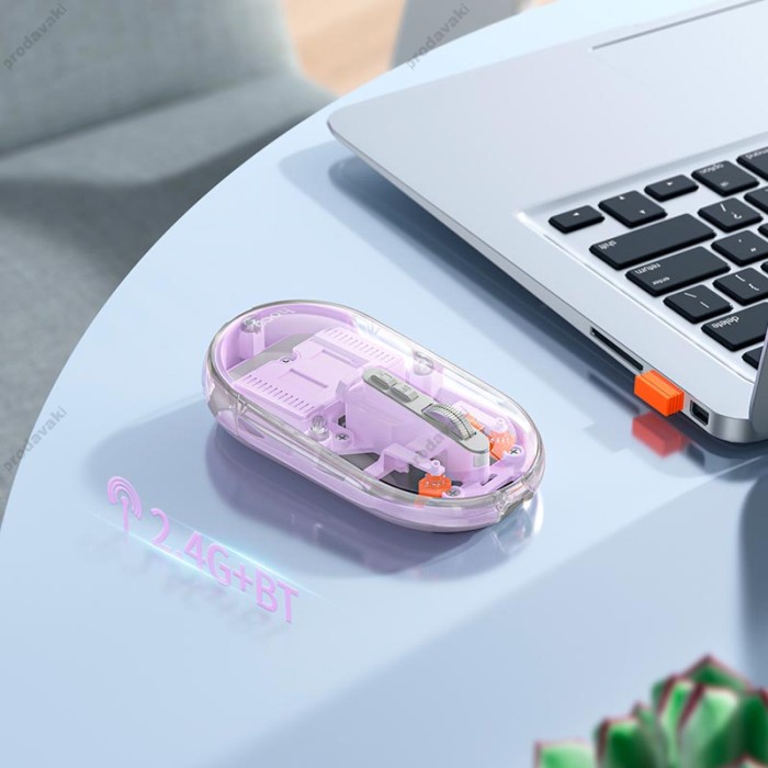 Комп'ютерна Миша Hoco GM35 General dual-mode silent wireless mouse (battery version) 2.4G+BT White