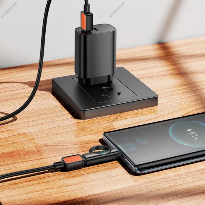 Перехідник HOCO UA32A Type-C male to Lightning female display adapter 60W Black