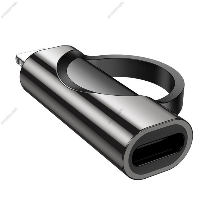 Перехідник HOCO UA32B Lightning male To Type-C female display adapter 27W Black