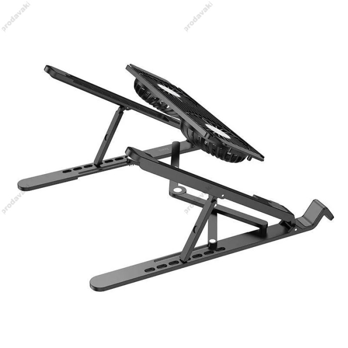Підставка для ноутбука та MacBook Hoco DH17 Brilliant heat dissipation folding notebook stand Balck