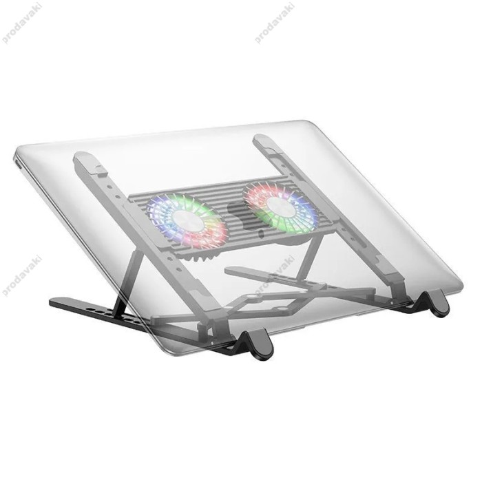 Підставка для ноутбука та MacBook Hoco DH17 Brilliant heat dissipation folding notebook stand Balck