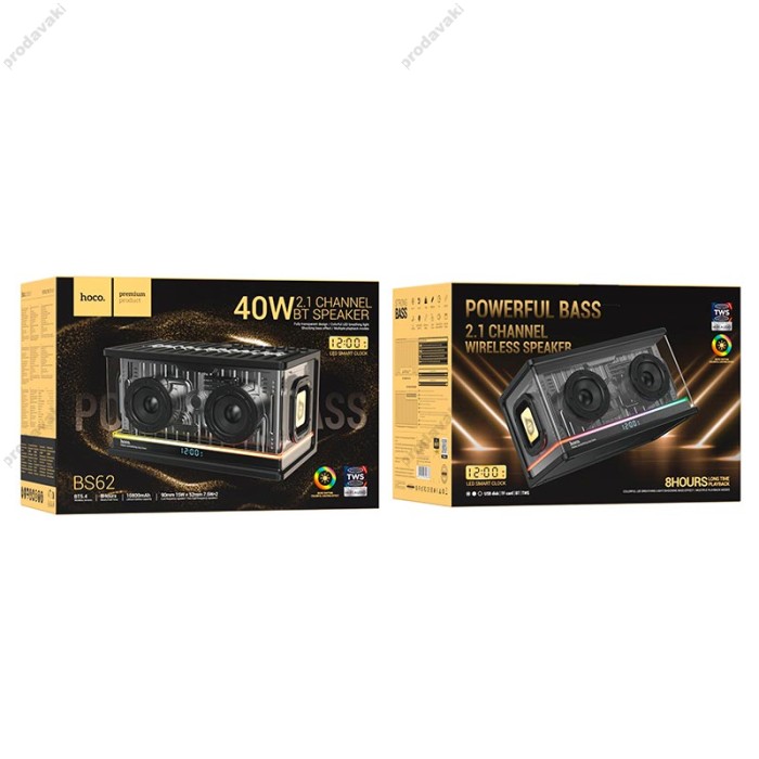 Портативна колонка Bluetooth HOCO BS62 Flash cold energy desktop speaker 40W Black