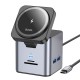 Бездротовий зарядний пристрій Type-C HUB (хаб) Hoco HB49 Effortless 9-in-1 wireless fast charging desktop station Gray