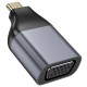 HDMI-адаптер HOCO UA34 Type-C to VGA adapter 2k Ultra HD metal-grey