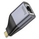 Перехідник Hoco UA35 Type-C to RJ45 adapter 100Mbps metal-grey
