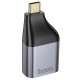Перехідник Hoco UA35 Type-C to RJ45 adapter 100Mbps metal-grey