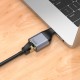 Перехідник Hoco UA35 Type-C to RJ45 adapter 100Mbps metal-grey
