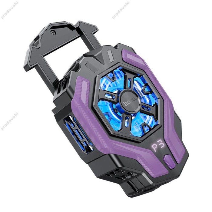 Кулер для телефону HOCO GM26 Ambitious cooling mobile phone fan 4.5-7" Black-purple