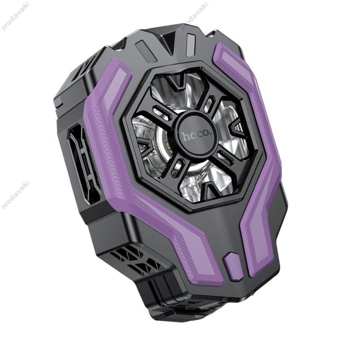 Кулер для телефону HOCO GM26 Ambitious cooling mobile phone fan 4.5-7" Black-purple