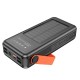 Повербанк портативний акумулятор Power bank Hoco DB33 Plus Rising із сонячною панеллю 22.5W 30000 mAh Black