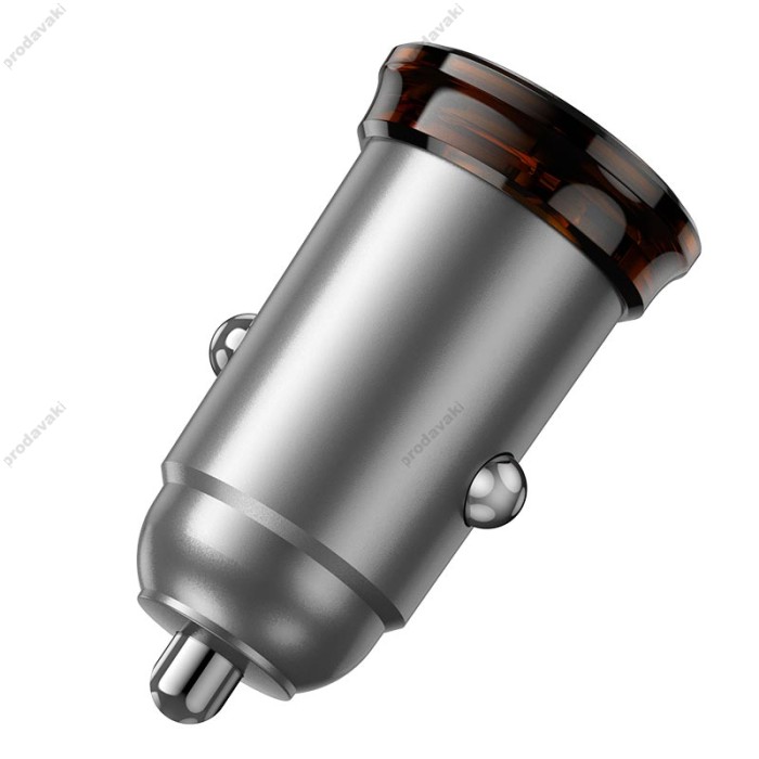 Автомобільний зарядний пристрій Hoco NZ16B Rigorous port 3A 45W Metal-grey