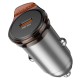 Автомобільний зарядний пристрій Hoco NZ16 Rigorous single port 3A 30W Metal-grey
