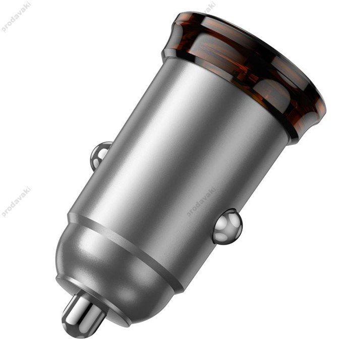 Автомобільний зарядний пристрій Hoco NZ16 Rigorous single port 3A 30W Metal-grey