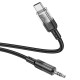 Кабель аудіоадаптер Hoco UPA27 Spirit transparent digital audio conversion cable AUX - Type-C Black