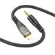 Кабель аудіоадаптер Hoco UPA25 Transparent Discovery Edition Digital audio conversion cable AUX - iP Lightning 1M Black