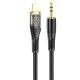 Кабель аудіоадаптер Hoco UPA25 Transparent Discovery Edition Digital audio conversion cable AUX - iP Lightning 1M Black