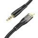Кабель аудіоадаптер Hoco UPA25 Transparent Discovery Edition Digital audio conversion cable AUX - iP Lightning 1M Black