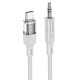 Кабель аудіоадаптер Hoco UPA27 Spirit transparent digital audio conversion cable AUX - Type-C Gray