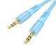 Кабель аудіоадаптер Hoco UPA25 Transparent Discovery Edition Digital audio conversion cable AUX - AUX 1M Blue