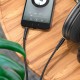 Кабель аудіоадаптер Hoco UPA25 Transparent Discovery Edition Digital audio conversion cable AUX - AUX 1M Black