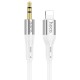Кабель аудіоадаптер Hoco UPA22 silicone digital audio conversion cable AUX - Lightning 1m White