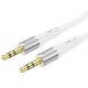 Кабель аудіоадаптер Hoco UPA22 silicone digital audio conversion cable AUX - AUX 1m White