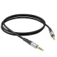 Кабель аудіоадаптер Hoco UPA22 silicone digital audio conversion cable AUX - AUX 1m Black