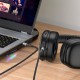Кабель аудіоадаптер Hoco UPA22 silicone digital audio conversion cable AUX - AUX 1m Black