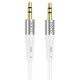 Кабель аудіоадаптер Hoco UPA22 silicone digital audio conversion cable AUX - AUX 1m White