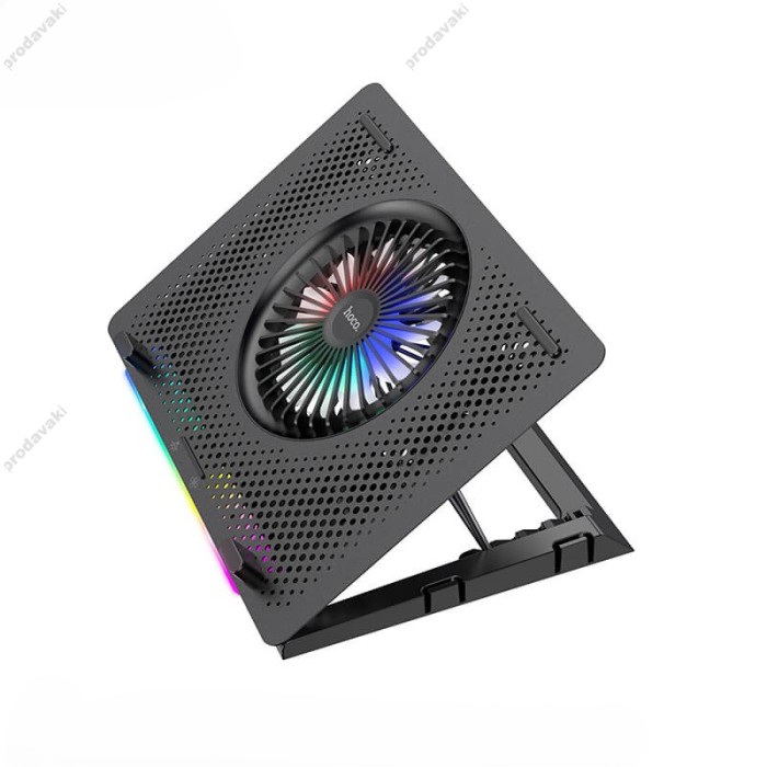 Підставка для ноутбука та MacBook Hoco DH11 c RGB освітленням Black