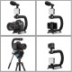 Одноосьовий стабілізатор Gimbal Stabilizer CH AY-49U Multifunctional Microphone та LED