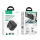 Мережевий адаптер перехідник для розеток HOCO AC15 Walker three-port PD20W universal conversion charger 2USB/Type-C Black