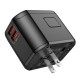 Мережевий адаптер перехідник для розеток HOCO AC15 Walker three-port PD20W universal conversion charger 2USB/Type-C Black