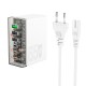 Мережевий зарядний пристрій HOCO N36 Fuerza six-port charger 3USB/3Type-C 65W/3A PD/QC transparent-black